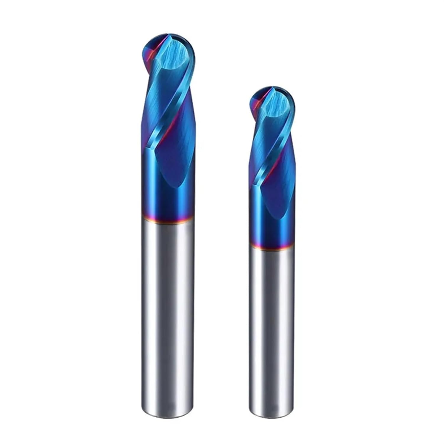 HRC45 55 65 2 Flute Ball End Mill Tungsten Carbide Cutter CNC Router Bit Milling Tool R0.5 6mm 8mm 10mm(GUTONG,R8X16DX150L)