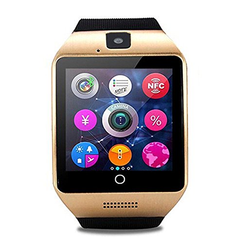 LayOPO Reloj Inteligente con cámara, Q18 Smartwatch Impermeable ...