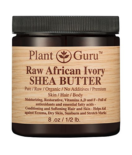 African Shea Butter Raw Unrefined 100% Pure Natural Organic Ivory Grade A - 8 oz - DIY Body Butters, Lotion, Cream, lip Balm & Soap Making Supplies, Eczema & Psoriasis Aid, Stretch Mark Product