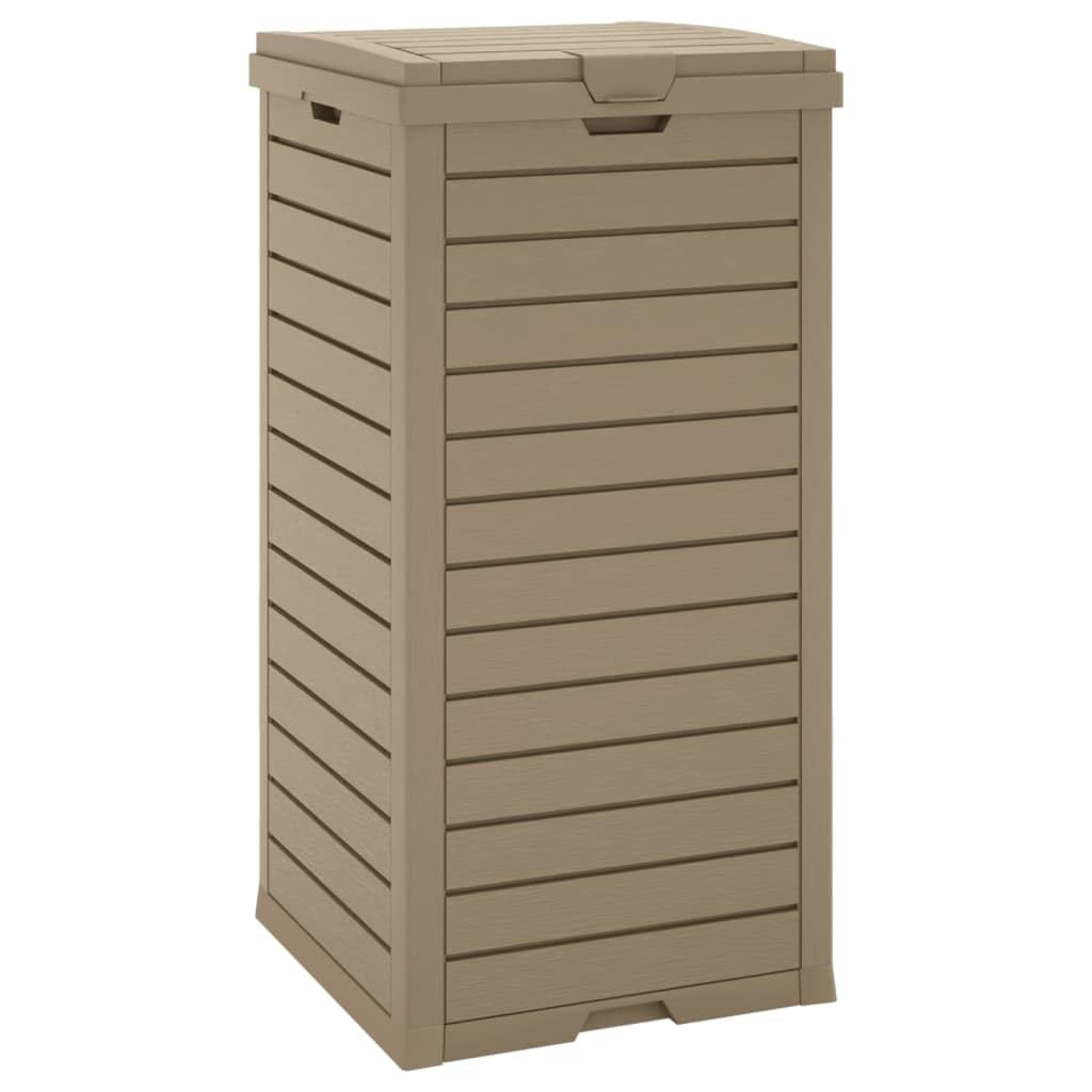 vidaXL Cestino per Rifiuti da Esterno Marrone 41x41x86cm Polipropilene