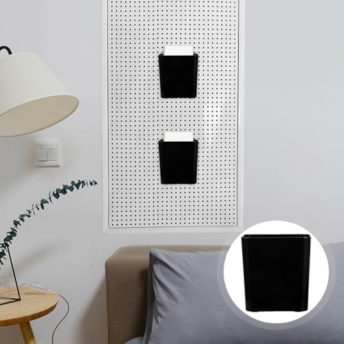 Panier pour panneau perforé : fini le désordre avec ce lot de 4 paniers noirs - 8