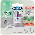 DenTek Temparin Max, Home Temporary Dental Repair Kit for Reparing Lost Fillings or Securing Loose Caps, Crowns or Inlays, 12+ Repairs