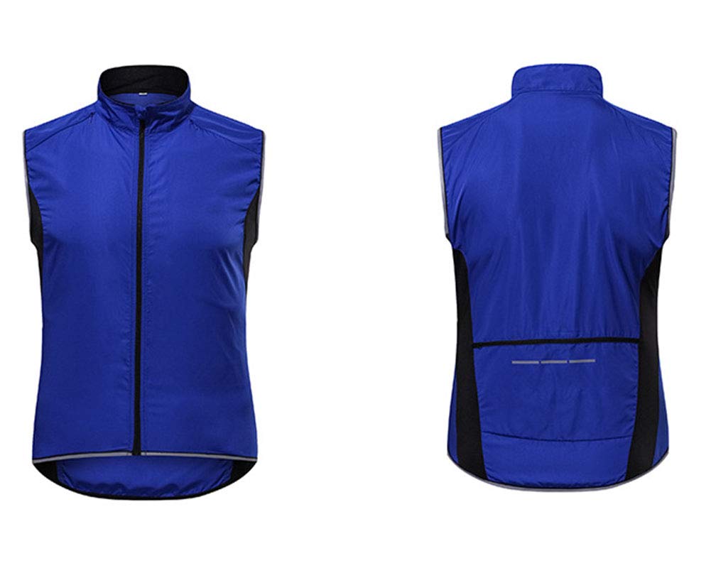DAIHAN Homme Maillot Cyclisme sans Manches Gilet VTT Coupe-Vent Ultraléger Respirant Gilet avec Poches pour Course à Pied ou Vélo