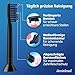 demirdental Aktivkohle Ersatzbürsten passend für Philips Sonicare Ersatzbürsten, Medium Ersatzbürsten für natürliche Reinigung, Schwarz, entspricht HX9058mb, 8er Set
