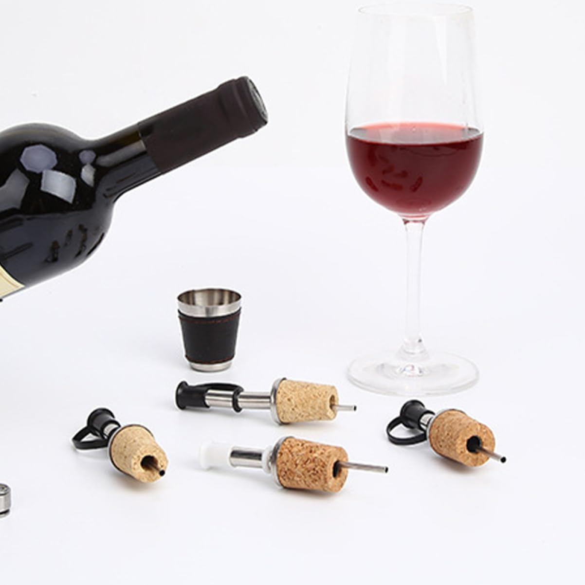 Alipis 24pcs Wine Stopper and Pourer Reusable Liquor Bottle Pourers for Easy Serving and Freshness Preservation Wine Accessory for Parties and Events