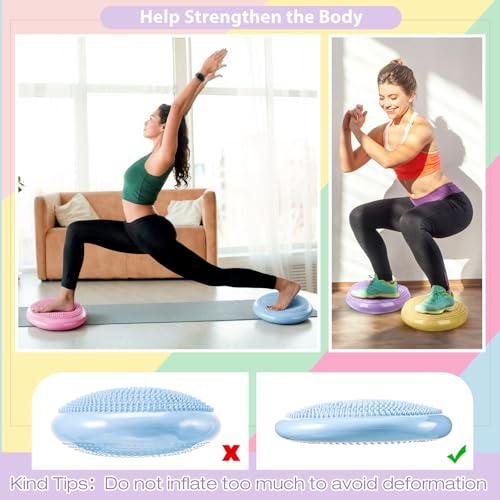 Image of Amylove Wiggle Seat Inflated Wobble Cushion for Sensory Kid | 13 Inch Balance Disc Kids Flexible Seating Exercise Sensory Pad Chair Cushion for Classroom Office School