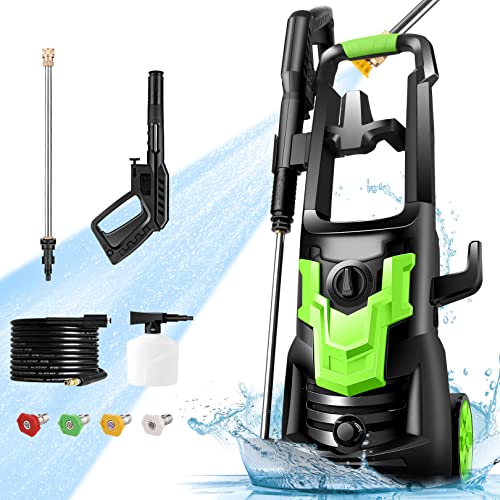Get Special Price 3000PSI Pressure Washer,Power Washer 2.6GPM Electric Pressure Washer 1900W Electric Power Washer with 4 Nozzles for Cleaning Cars, Driveways, Garden