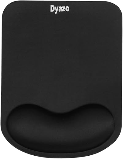 Dyazo Ergonomic Design Memory Foam Gel Mouse Pad with Cushion Non-Slip Rubber Base Mousepad Wrist Support Suitable for Computer, Notebook ,Laptop,…