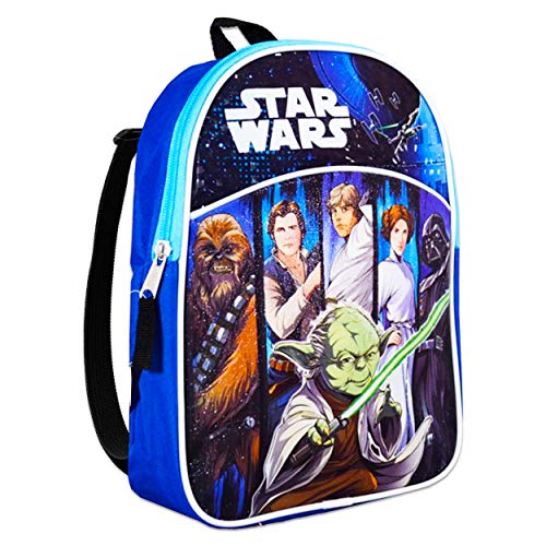 Star Wars Mini Backpack for Preschool Toddlers ~ Premium 11  Star Wars Backpack for Kids (Star Wars School Supplies Bundle)