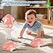 AOTIBO Baby Dancing Octopus Toy for 1 2 3 4 5 Year Old Boy Girl, Baby Tummy Time Electric Crawling Octopus Toys 12-18 Months, Dancing Squid Toy for Walking Toddlers, Kids 1st Birthday Gifts, Pink