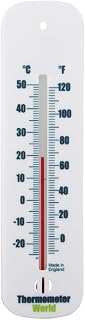 Accurate Room Thermometer Indoor and Outdoor to Measure Room Temperature in the Home Office Garden or Greenhouse - Easy to Hang and Read Accurate Wall Thermometer (Blue)