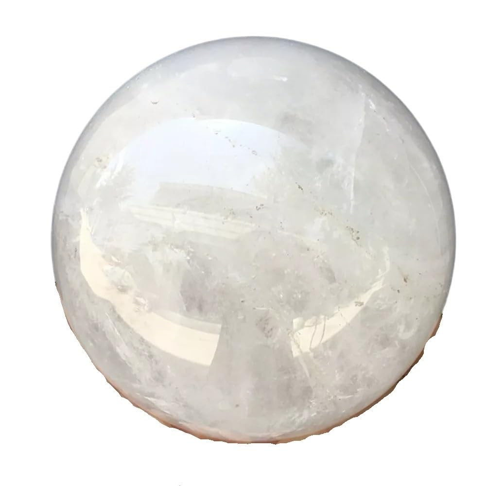 AARTERZZA 1pc 800-900g White Quartz Ball Crystal Stone Degaussing Decorative Gem