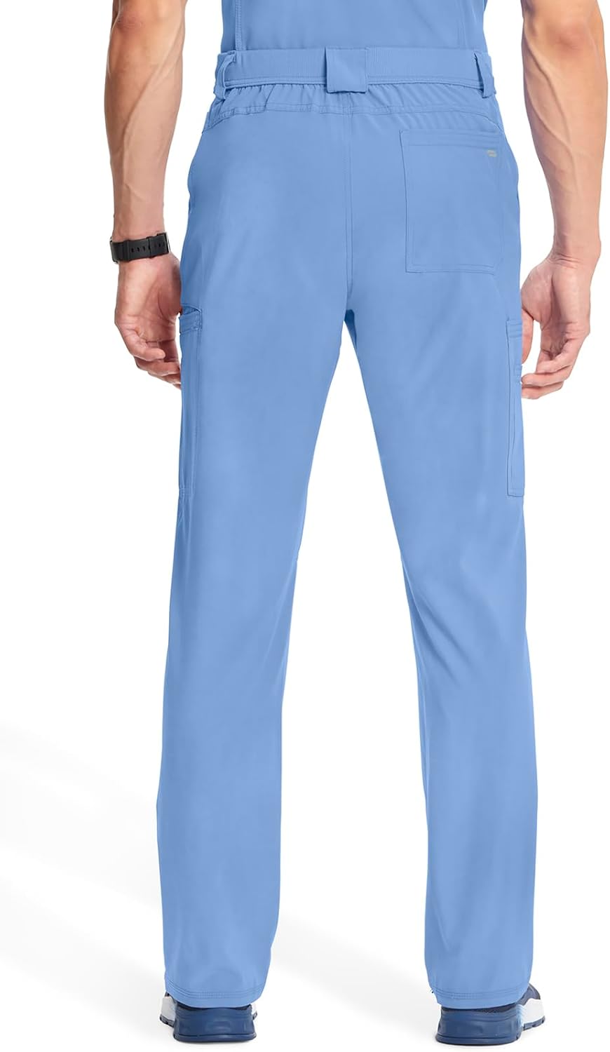 Cherokee Infinity Men Scrub Pants, 6 Pockets, Tapered Leg with Zip Fly Front and Inside Functional Drawstring Cargo - CK200A - Image 2