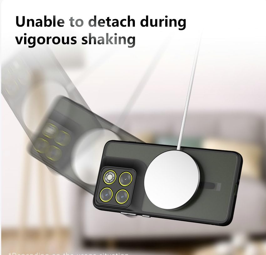 Image of Compatible with Motorola Moto G87 Case Cover,Compatible with Motorola Moto G77 5G / G67 5G XT2621-2 Built-in 360Rotating Magnetic Mount Matte Translucent Phone Protective Case Black