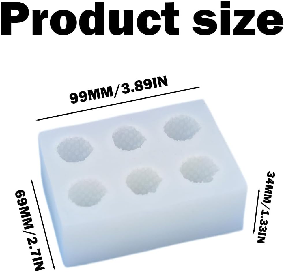3D Strawberry Silicone Mold, 6 Cavity Strawberry Mold, Fruit Silicone Mold, Cupcake Decorating Tool
