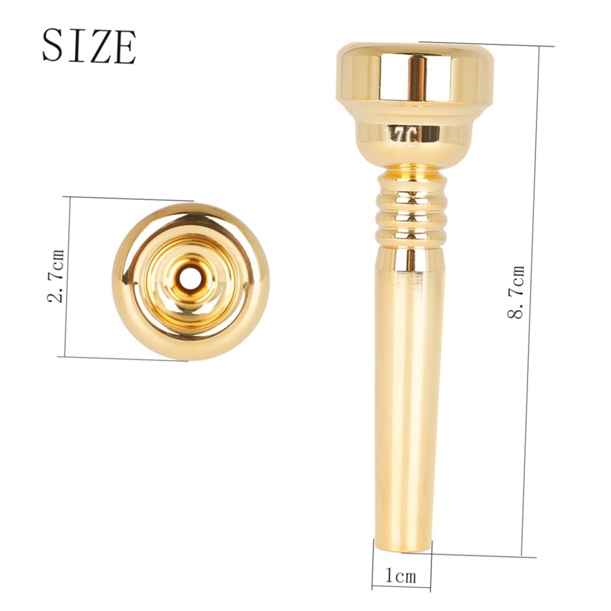 ifundom Small Brass Trumpet for Beginner Musical Instrument Trumpet Comfortable Texture