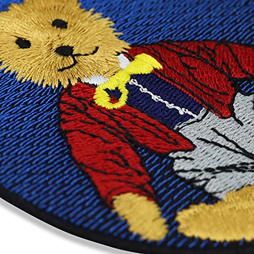 Image of Teddy Bear Sew on Patch - Colorful Toy Iron on Patches for Kids, Girls, Teddy Bear Lovers - Wildly Popular Cute Patches for Jackets, Jeans, Backpacks, Hats, Shirts - Red - 3.14X3.14 in