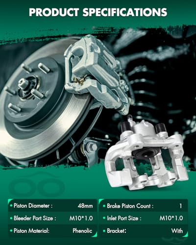 Image of SCITOO Rear Left Brake Caliper With Bracket 18B5300 Compatible For Dodge For Durango 2011-2018 For Jeep For Grand Cherokee 2011-2018