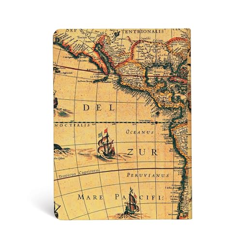 Paperblanks | Western Hemisphere | Early Cartography | Hardcover | Midi | Lined | Elastic Band Closure | 176 Pg | 85 GSM - Thumbnail 4