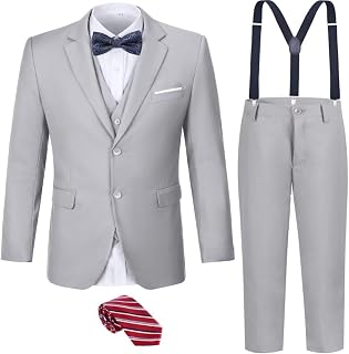 Boys Suits Toddler Formal Suit Set Kids Ring Bearer Outfit for Teen Boys Wedding Tuxedo Communion Dress Clothes