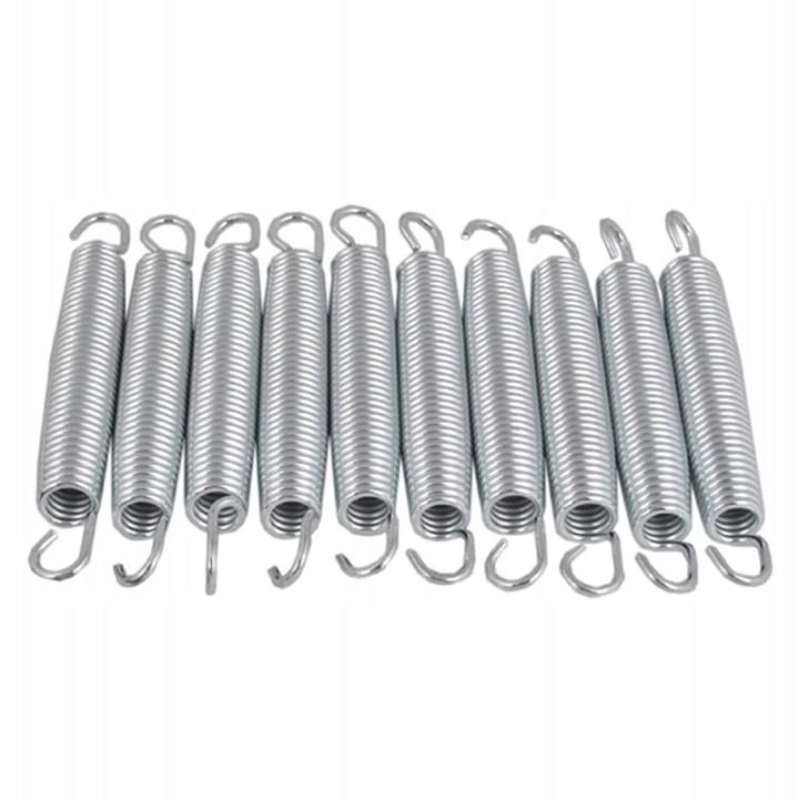 Molle Per Trampolino Walexo In Acciaio Inox Doppio Rivestimento - 3x190mm Con Ganci, Varie Quantità, Ricambio Per Tappeto Elastico