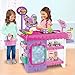 Disney Junior Minnie Mouse Marvelous Market, Pretend Play Cash Register with Realistic Sounds, 38 Play Food Pieces and Accessories, Officially Licensed Kids Toys for Ages 3 Up by Just Play
