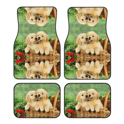 Tapis de voiture motif Golden Retriever pour protéger et habiller votre auto
