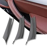 ORIVIN 車用ドアハンドルカバー 3個 BMW X5 F15/X6 F16 2014-2018に対応 インテリアドアプルハンドル 保護装飾カバーアクセサリー(カーボンファイバー)