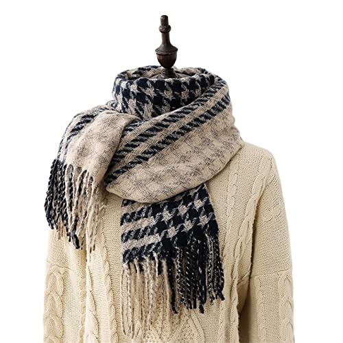 Sciarpa Morbida Donna Inverno Sciarpa Scozzese Frange Calde Sciarpe ispessite Donne Autunno Aria Condizionata Scialle Avvolgenti Sciarpa Multifunzionale