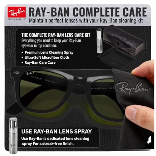 Image of Ray-Ban RB4340 WAYFARER EASE Square Shaped Sunglasses for Men & Women with Official RAYBAN Eyewear Kit