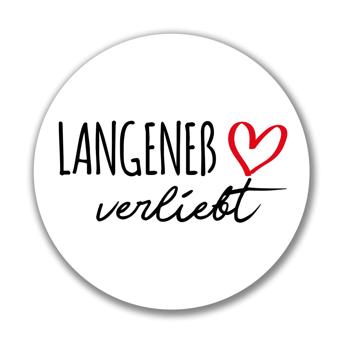 huuraa! Sticker Langeneß in Love with Name of your Favourite Island Gift Idea for Friends and Family