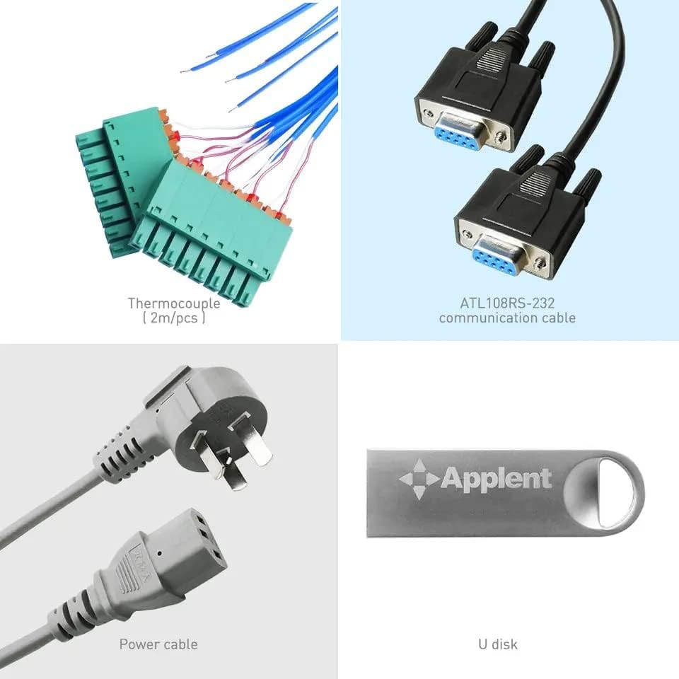 8-Channel Temperature Logger Industrial Temperature Meter with Accuracy 0.2%+1℃ Range -20℃-200℃ Resolution 0.1℃ Graduation Thermocouple J/K/T/E/S/N/B/R PT100 CU50