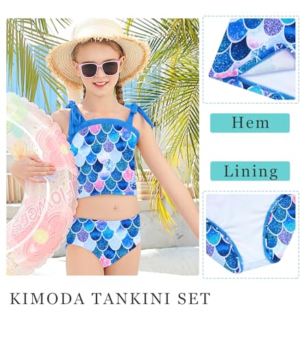 Girls 2 Piece Swimsuit Size 5-12 Summer Beach Bathing Suits for Girls Tankini Swimsuit Quick Dry Swimwear2