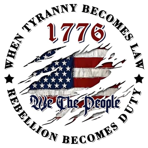 JLHAPPY1983-We The People Sticker Decals 1776 Distressed American USA Flag Decal-Patriotic Vinyl Decal for Auto Car Truck SUV Window- Indoor and Outdoor Use-Waterproof