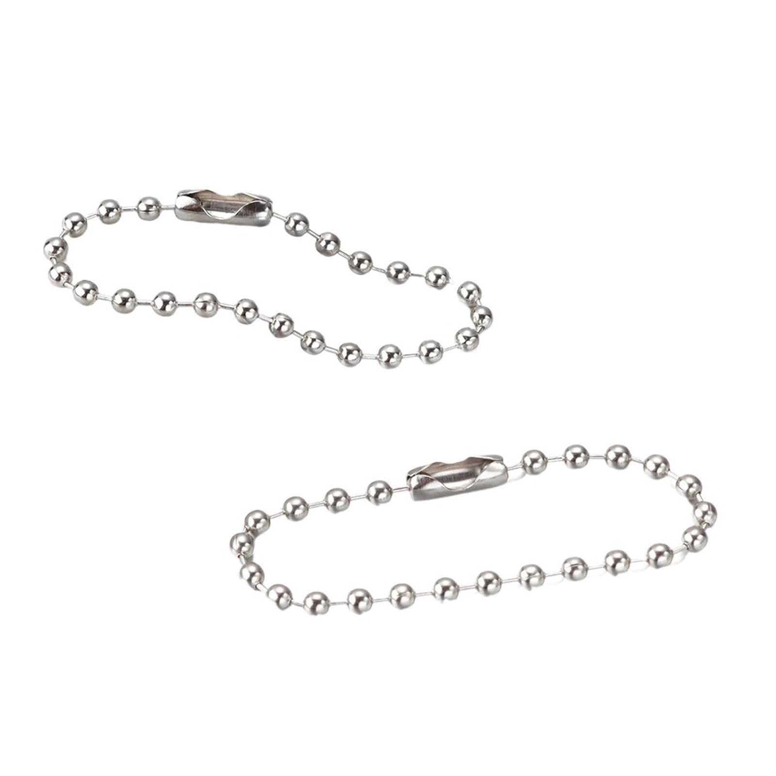 Wjiayao Rhodium Feet Ball Bead Chain 100Pcs/Lot 10Cm Iron Colorful Ball Bead Chain Fits Keyring Key Chain For Jewellery Making(,10Cm)