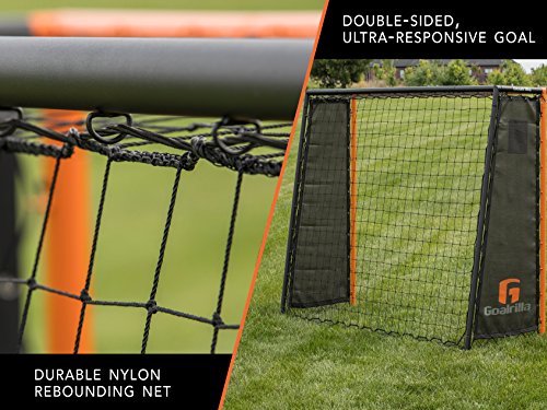 Goalrilla Striker Soccer Rebound Trainer with Double-Sided, Ultra-Responsive Rebounding Net and Goal - Thumbnail 4
