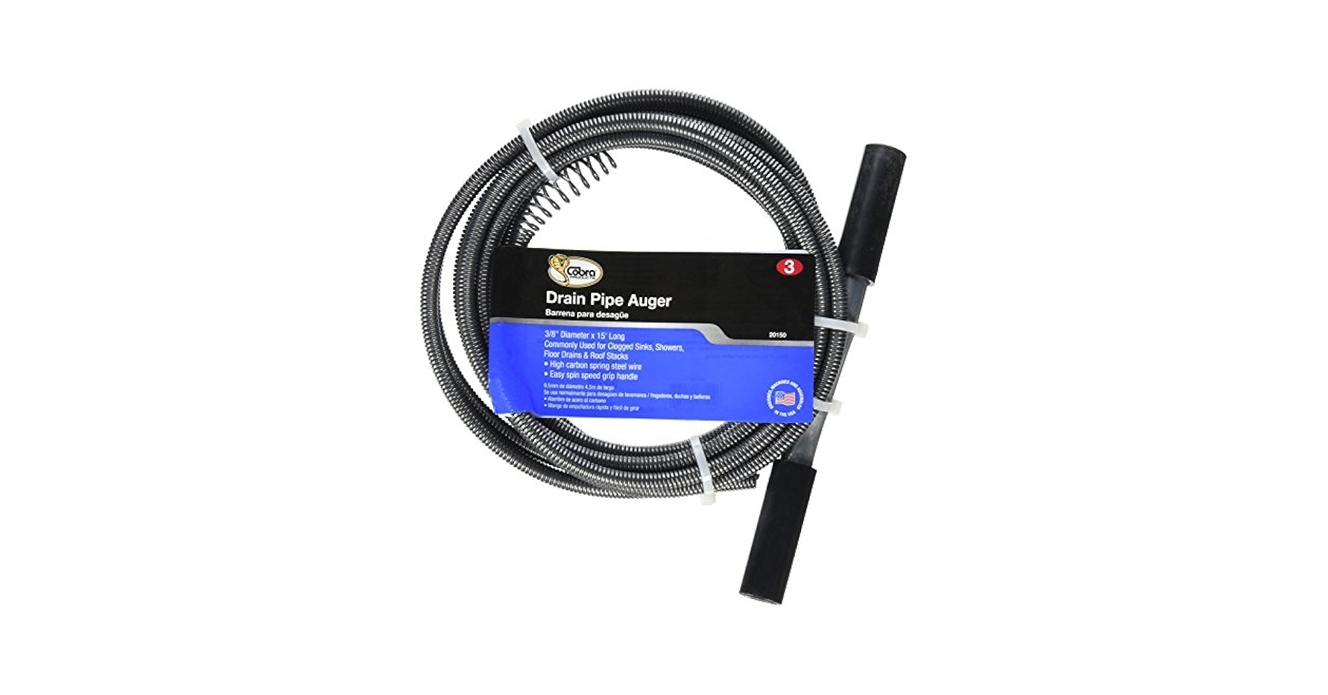 COBRA PRODUCTS CO 20150 3/8x15 Wire Drain Auger - Amazon.com