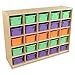 Wood Designs 16003AP 25 Tray Storage with Assorted Pastel Trays