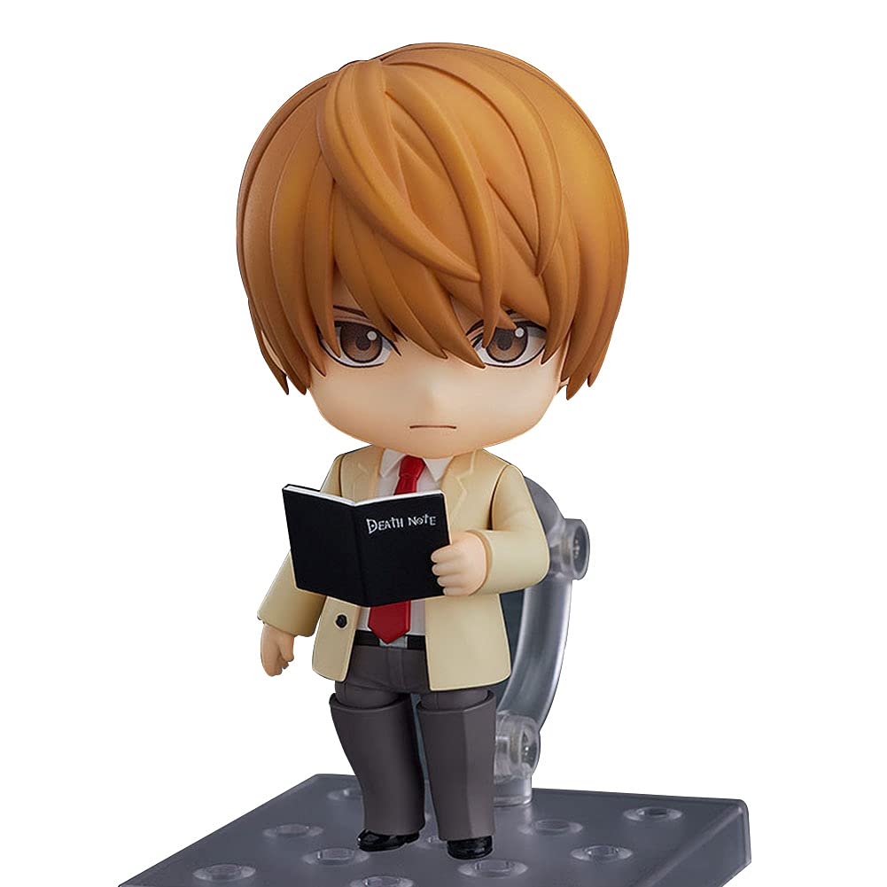 Death Note Figures, Light Yagami/L Anime Figure Statues PVC Movable Interchangeable Face Parts Action Figurine for Fans 10CM