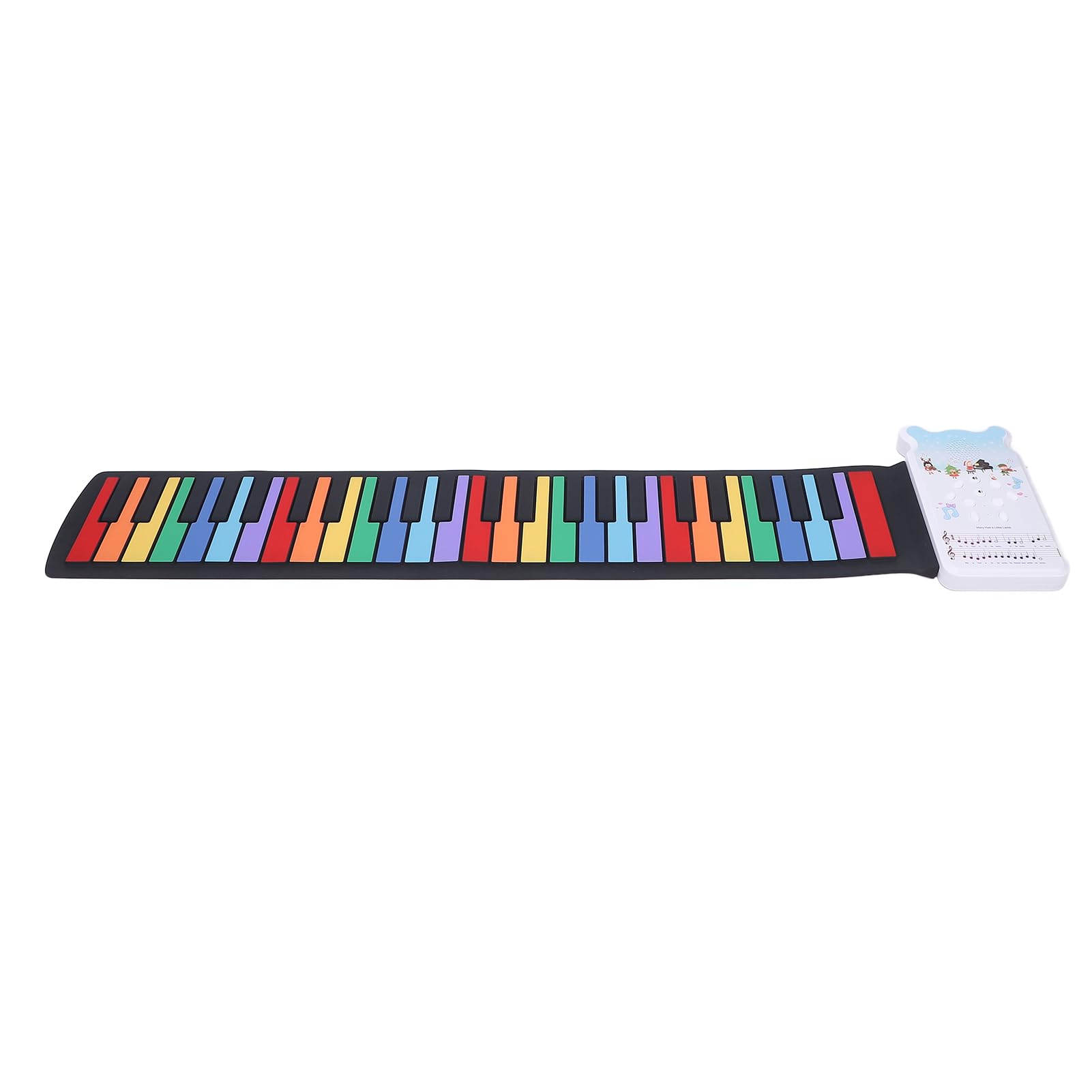 Tastiera per Arrotolabile, Tastiera per Pieghevole Ricaricabile a 49 Tasti, Portatile in Silicone con Altoparlante Incorporato per Bambini Principianti