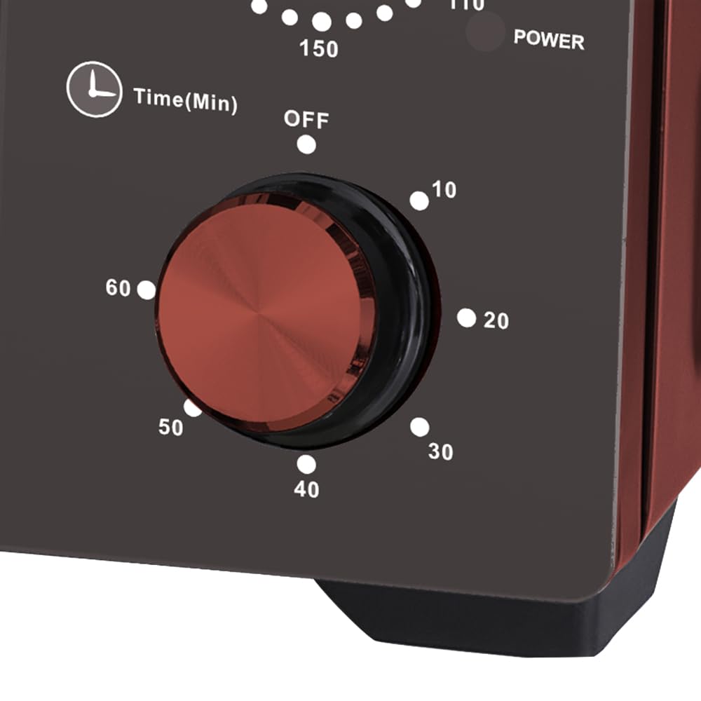 Tognana Iridea Elektroofen 35 L, Aluminium und Glas, rot