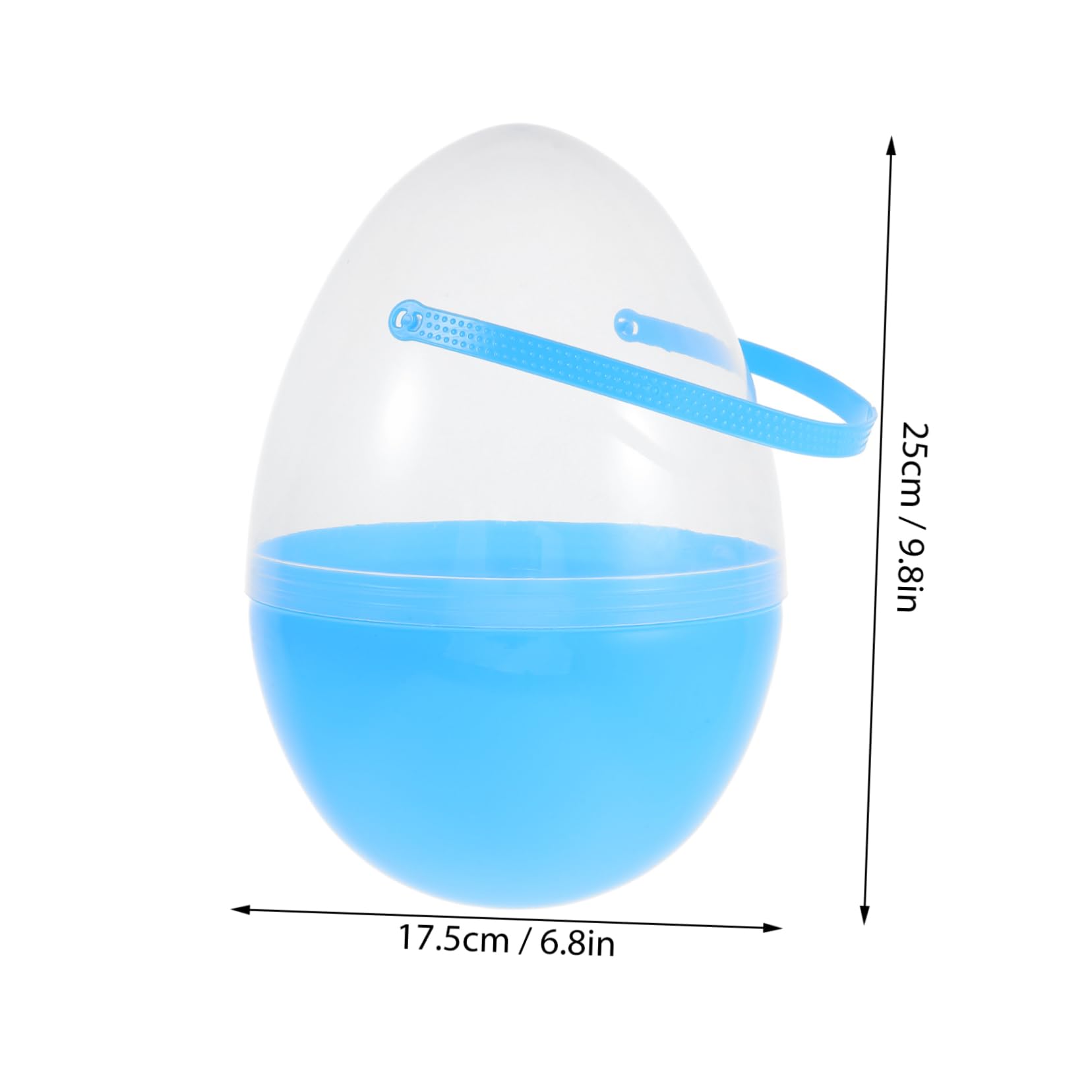 Cabilock Easter Openable Egg With Handle Large Plastic Fillable Easter Egg For Party Favor Openable Egg-shaped Box For Easter Toys Candy