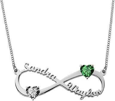 personalized infinity necklace with 