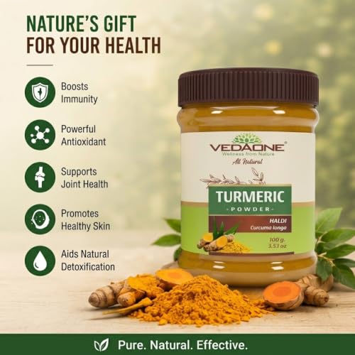 Image of Vedaone Natural Haldi (Turmeric) Powder - 100g For Digestive Support