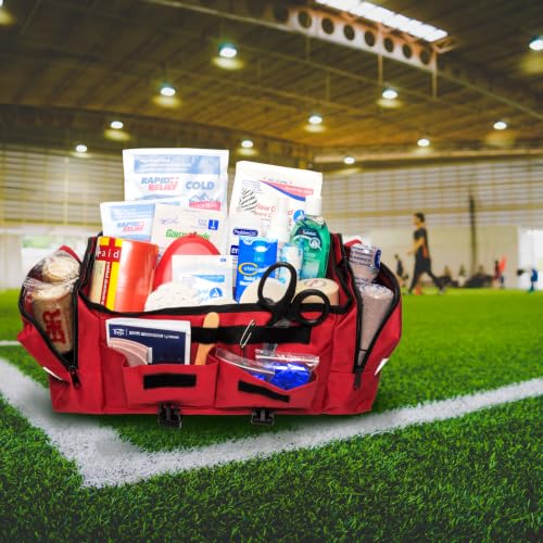Image of MFASCO Indoor Sports First Aid Kit - Complete Emergency Medical Supplies for Indoor Sports and Recreation - Athlete Health, Injury Response Equipment for Coaches, Players, and Teams