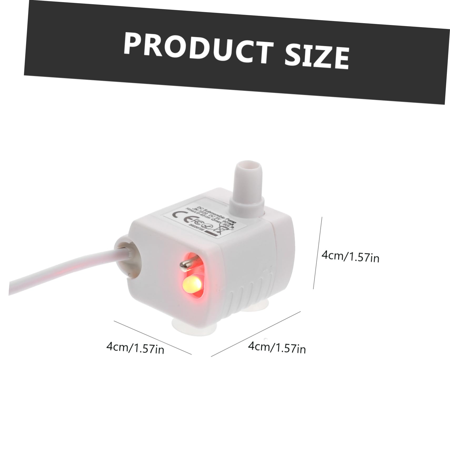 Katzenwassernapfpumpe mit Licht 5v1a, Weiße Abs Dc Pumpe