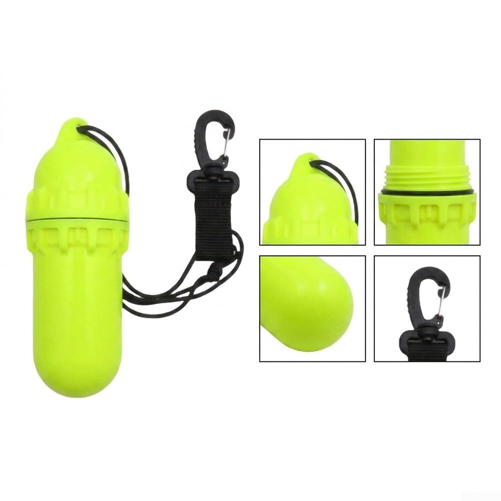 Impermeable Dry Box Cylinder ABS Buceo Key Pouch (negro)