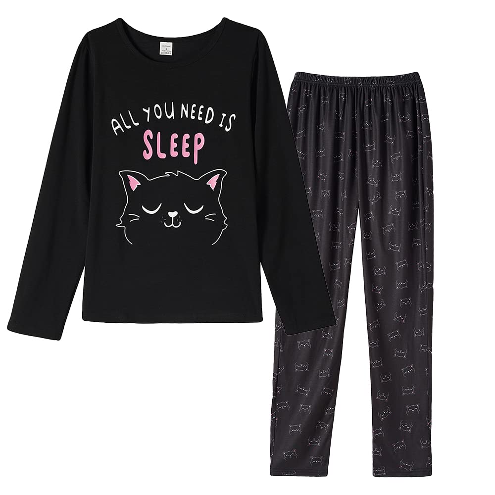 Women Pajamas Cute Christmas Bear Sleepwear Long Sleeve Stripes Loungewear-image-38