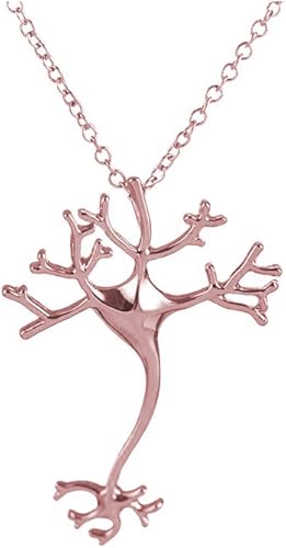 Collar con colgante de ciencia con diseño de neuronas humanas anatómicas