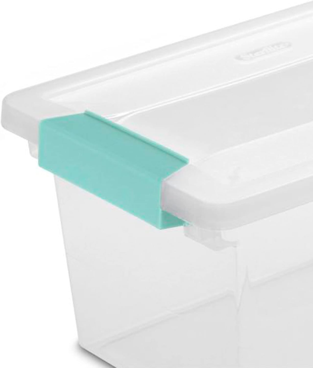 Sterilite Medium Clip Latch Lid Storage Container Tote, 12 Pack, and Small Clip Latch Lid Storage Container Tote, 12 Pack for Home Organization